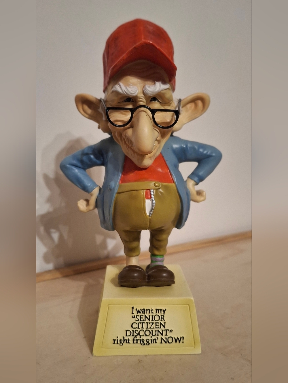 Vtg 2003 Westland Giftware "Coots" figurine "I want my 'SENIOR CITIZEN DISCOUNT"